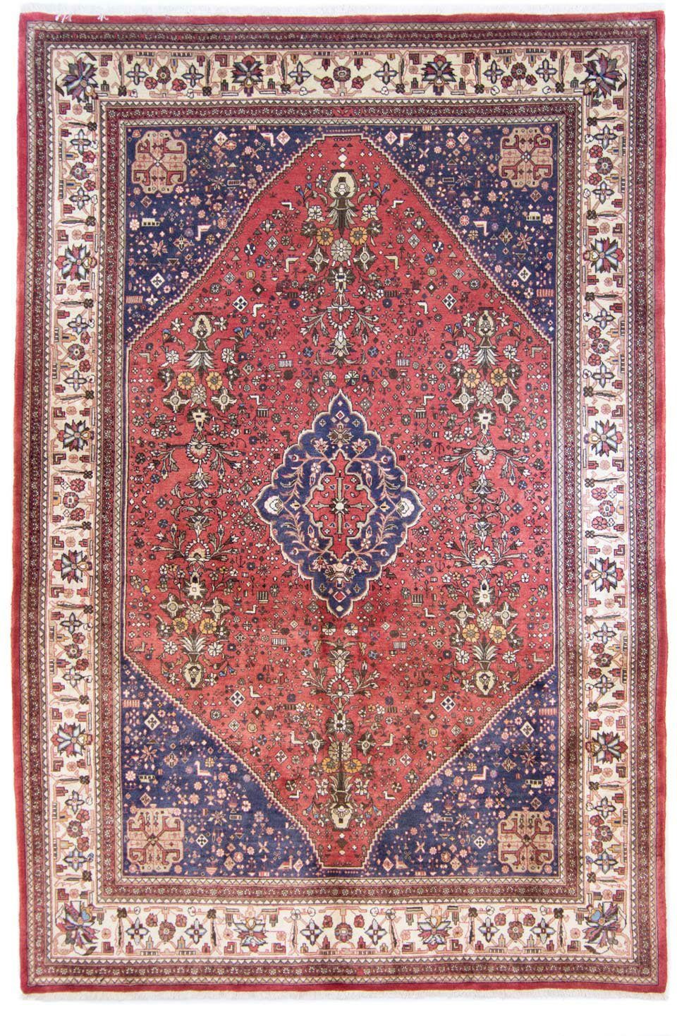 Wollteppich Abadeh Medaillon Rosso chiaro 315 x 203 cm, morgenland, rechteckig, Höhe: 10 mm, Unikat mit Zertifikat