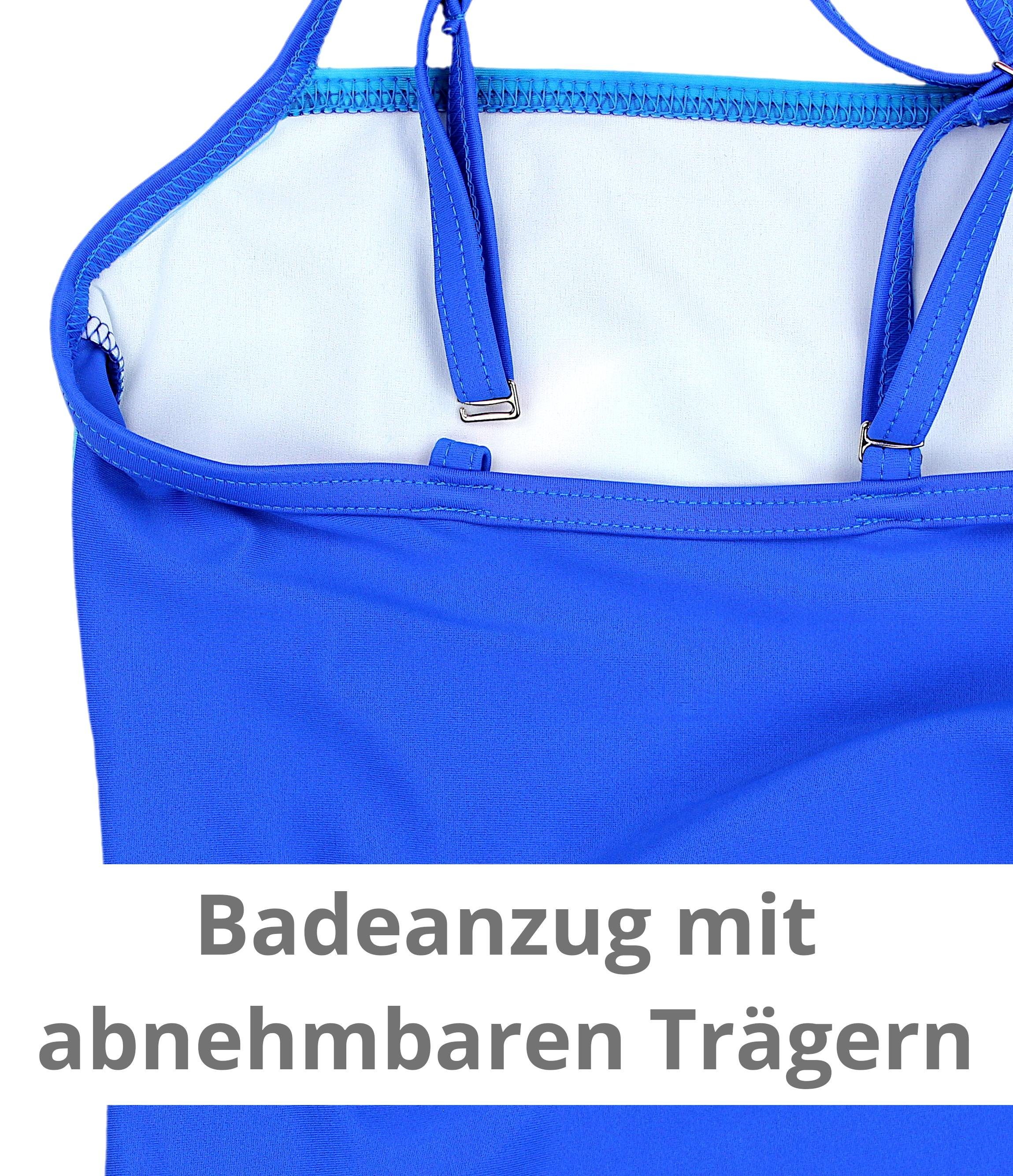 Aquarti Badeanzug Aquarti Mädchen Badeanzug mit Spaghettiträgern Streifen