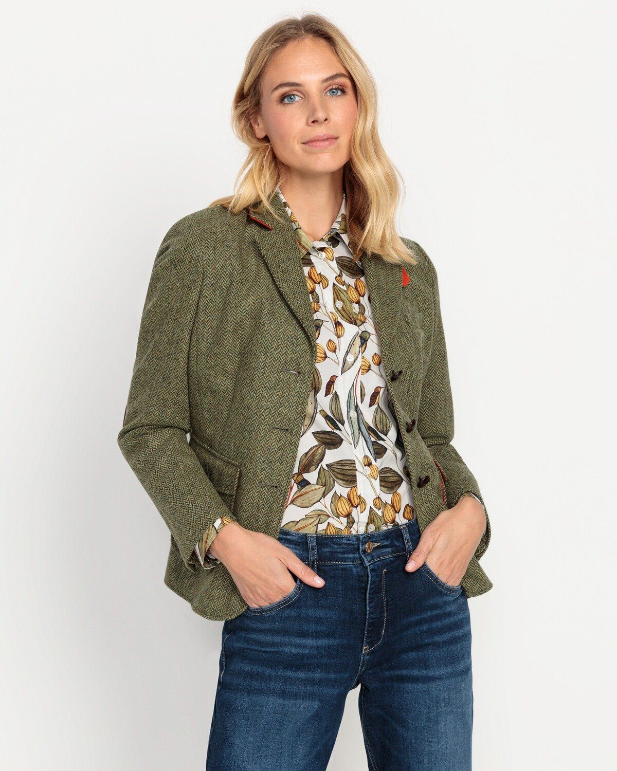Highmoor Jackenblazer Fischgrat-Tweedblazer – Bild 5 von 5