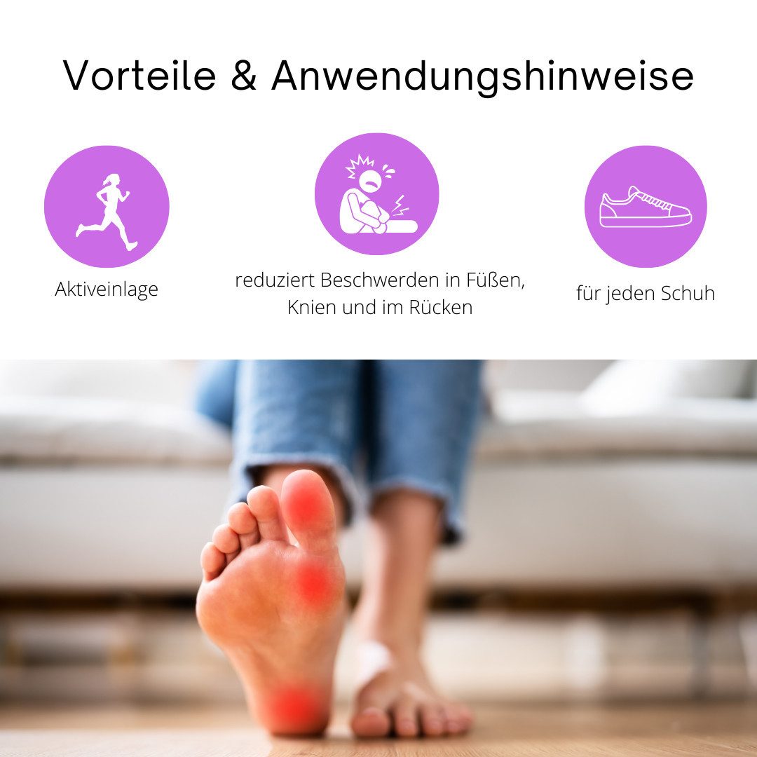 Medosan Einlegesohlen Bio-Balance Einlegesohlen für Frauen (Größe 36 bis 41), für alle Schuhe