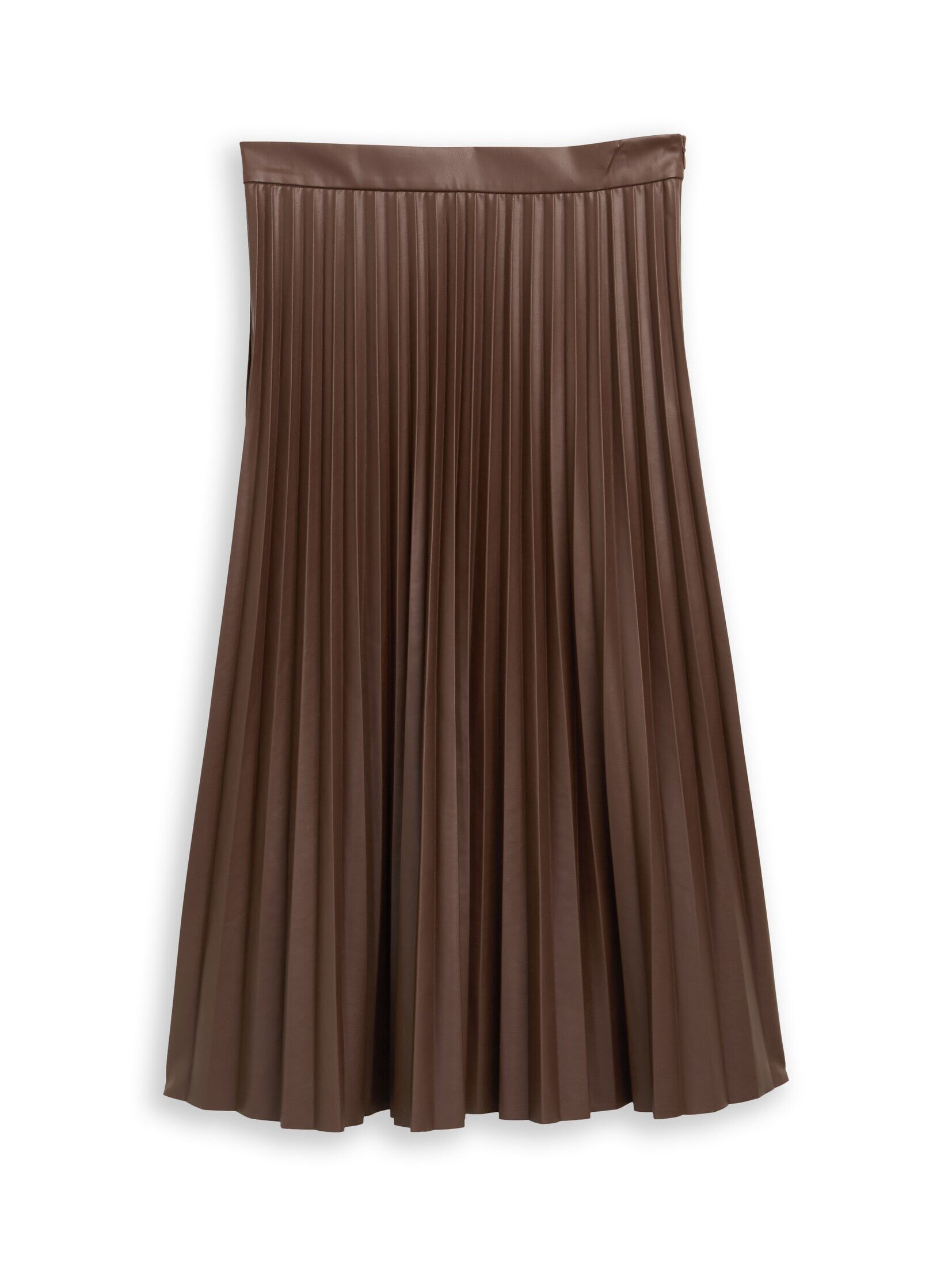 TOM TAILOR Sommerrock Röcke Plissee Midi-Rock in Lederoptik