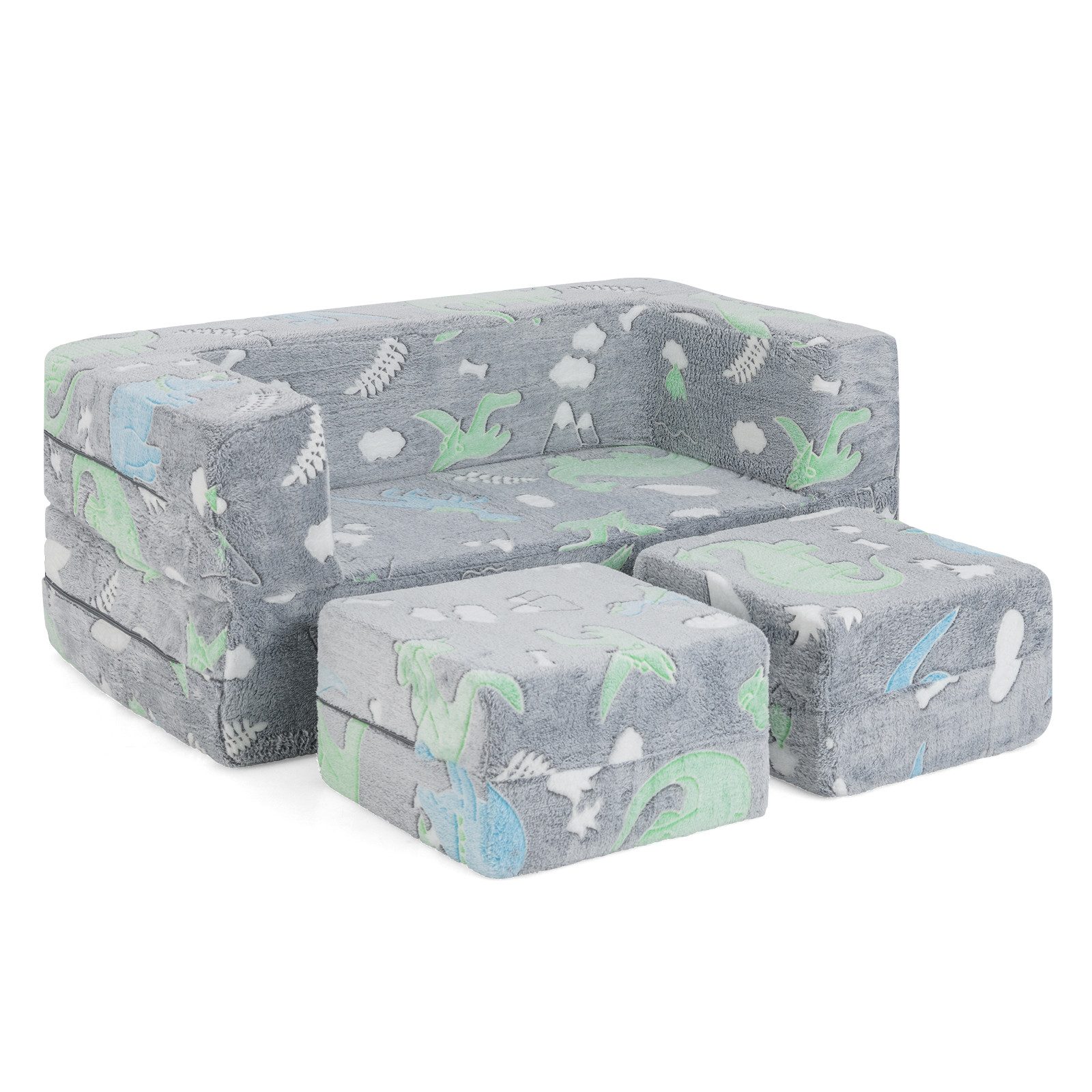 COSTWAY Kindersofa, im Dunkeln leuchtendes Spielsofa, günstig online kaufen