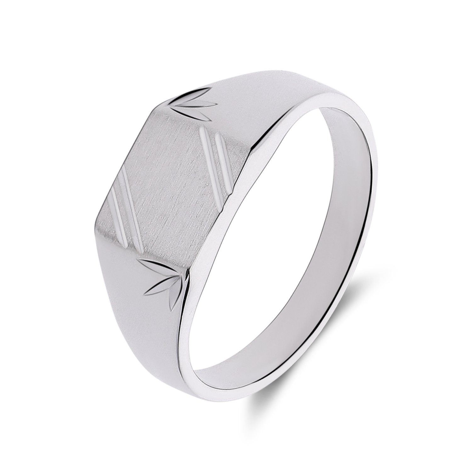 LUCARDI Siegelring Ring - 925 Silber - Silber - Herren