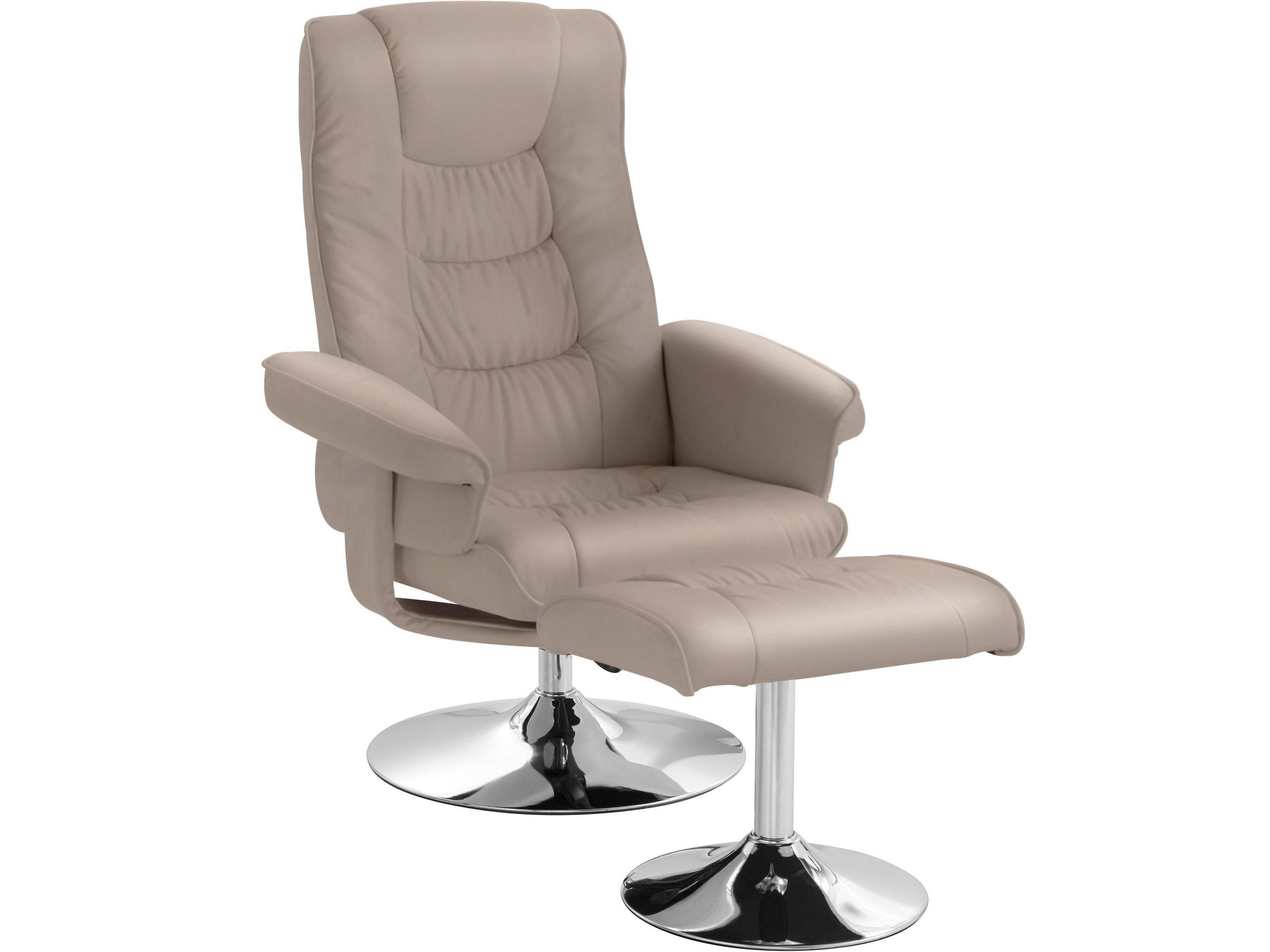 freiraum Relaxsessel Kjersti (2-teilig), (2-teilig) drehbar, mit Hocker, Cappuccino - 79x109x79cm (BxHxT)