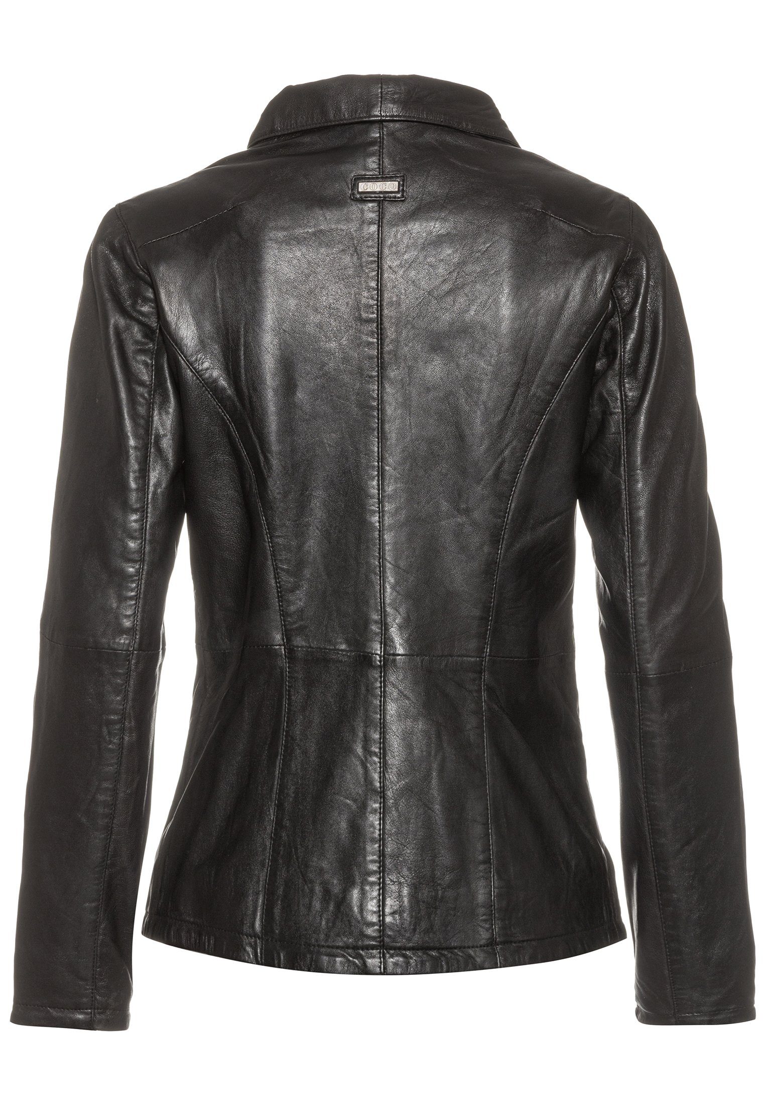 COCO Reverskragen MELISSA Lederjacke Style Biker mit since1986 im Label Black