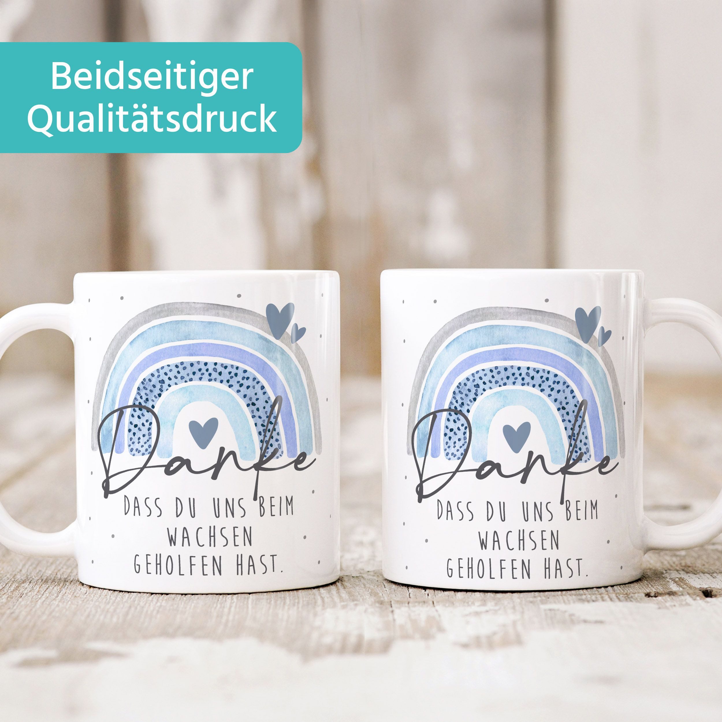 SpecialMe Tasse Tasse Danke dass du uns beim Wachsen geholfen hast Abschiedsgeschenk, Keramik