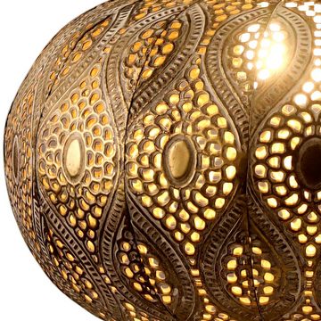 Marrakesch Orient & Mediterran Interior Deckenleuchte Orientalische Lampe Pendelleuchte Noumi Gold Weiss 42cm