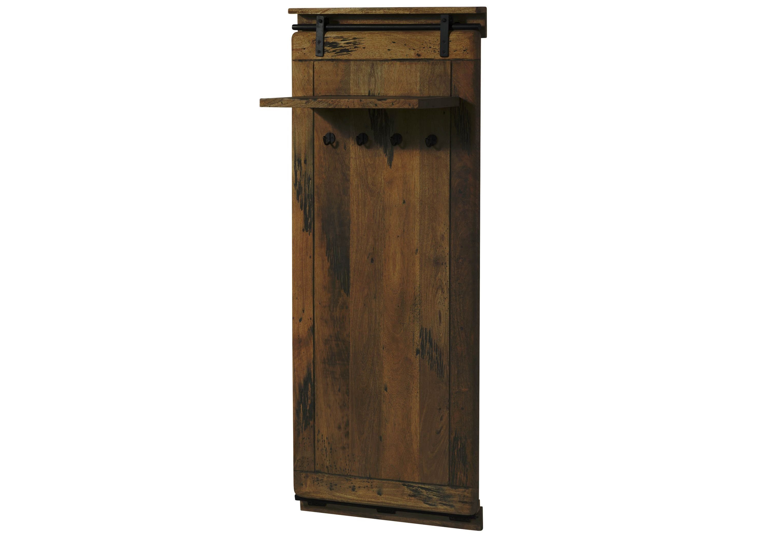 Massivmoebel24 Wandgarderobe (Wandgarderobe Mango 59x32x145 braun günstig online kaufen