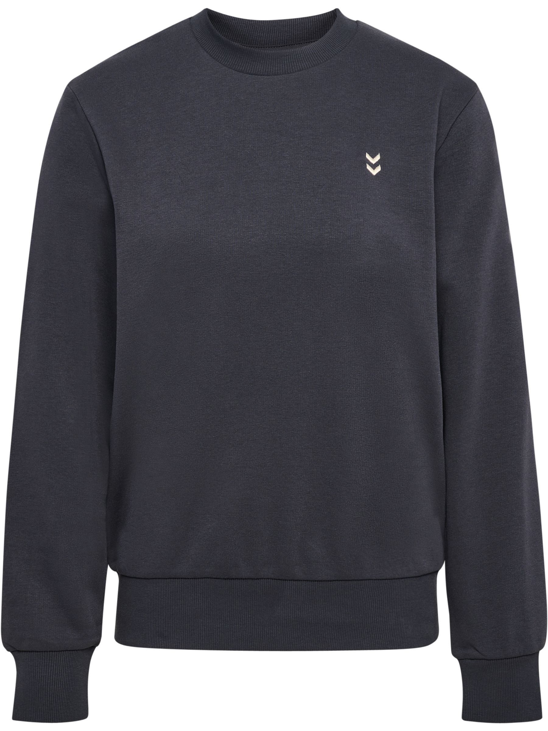 hummel Longpullover Rippbündchen und weiche Baumwollmischung für Damen (1-tlg) Baumwolle Normal Fit Rundhals Langarm Einfarbig wärmend