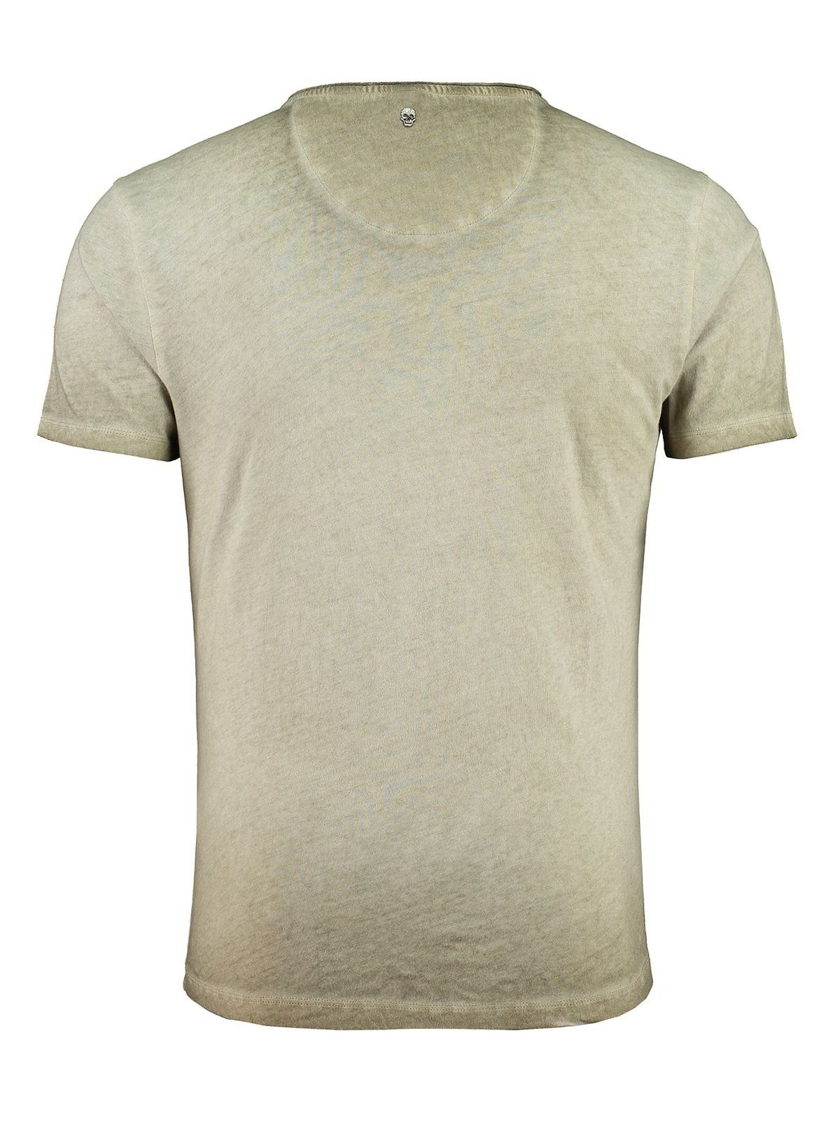 Key Largo T-Shirt Hype Skull Print vintage Look MT00340 Rundhals-Auschnitt günstig online kaufen