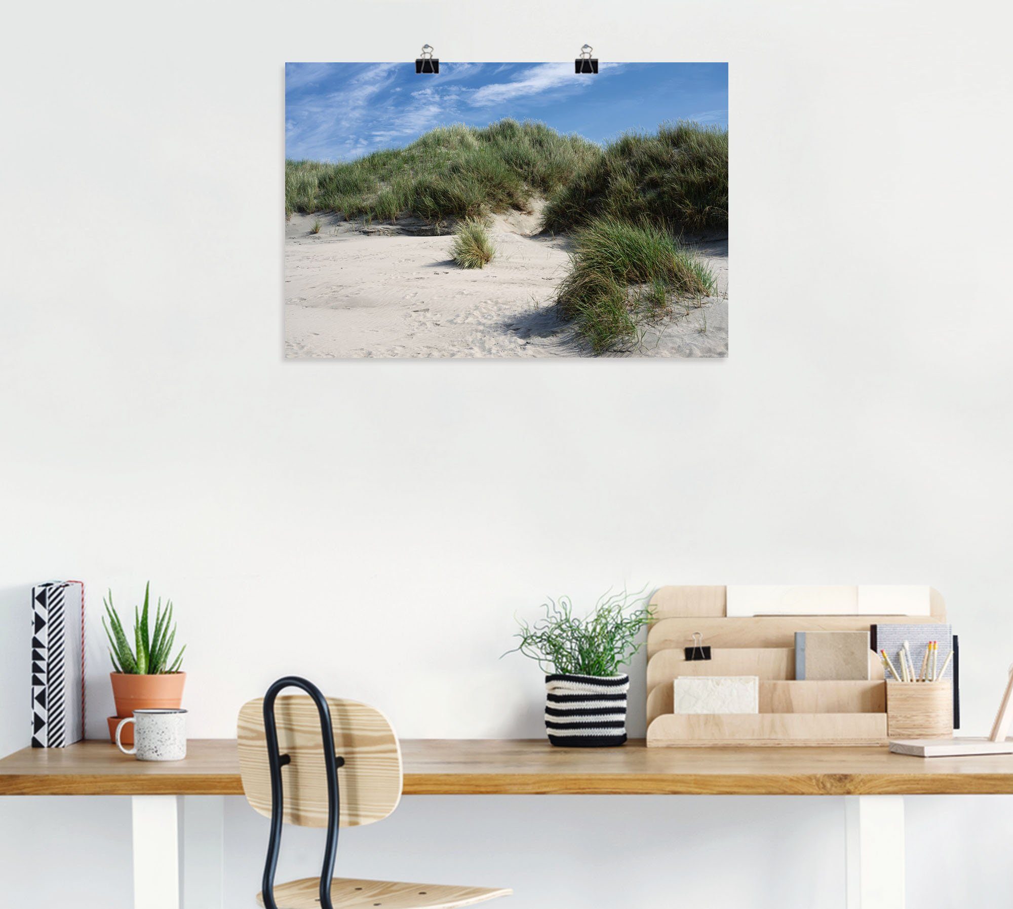 Artland Wandbild auf Poster Leinwandbild, St), (1 Baltrum, Dünenlandschaft versch. als Strandbilder Alubild, Wandaufkleber oder in Größen