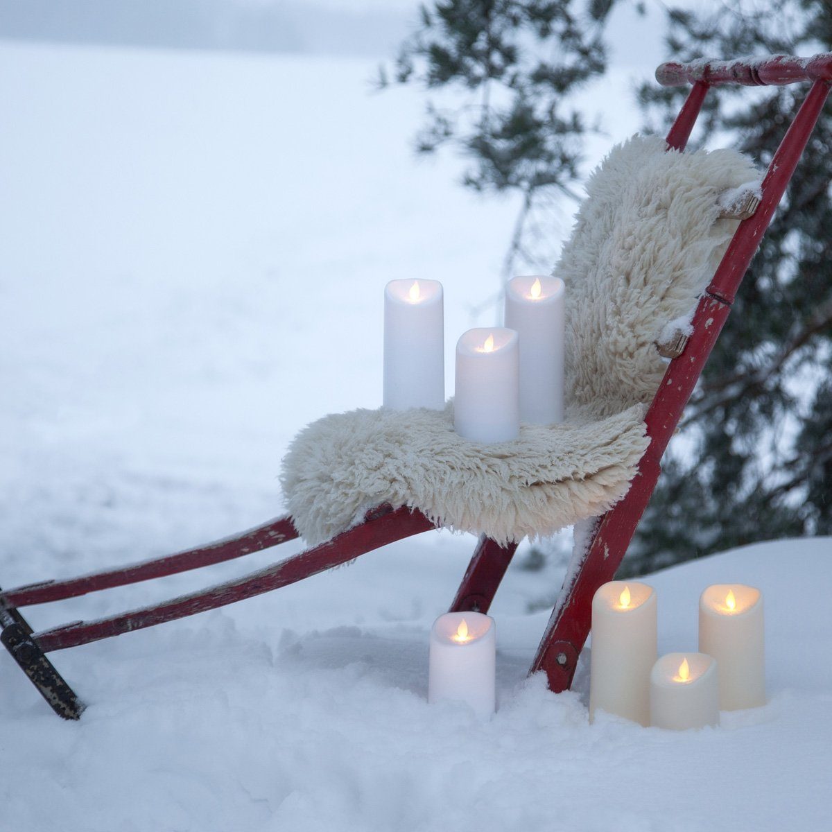 STAR TRADING LED-Kerze mit bewegter Flamme - Kunststoff - H: 12,5cm - Timer günstig online kaufen