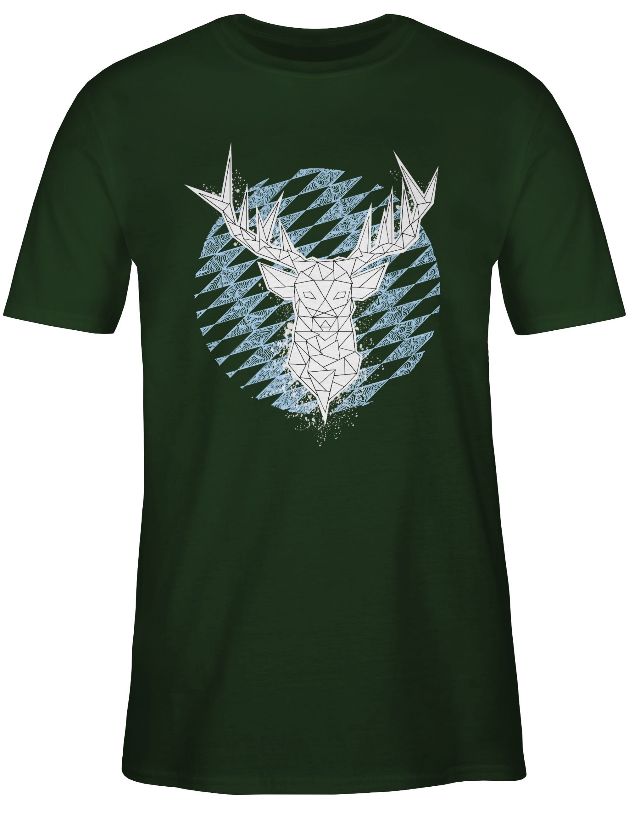 T-Shirt Hirsch Bayern Rauten