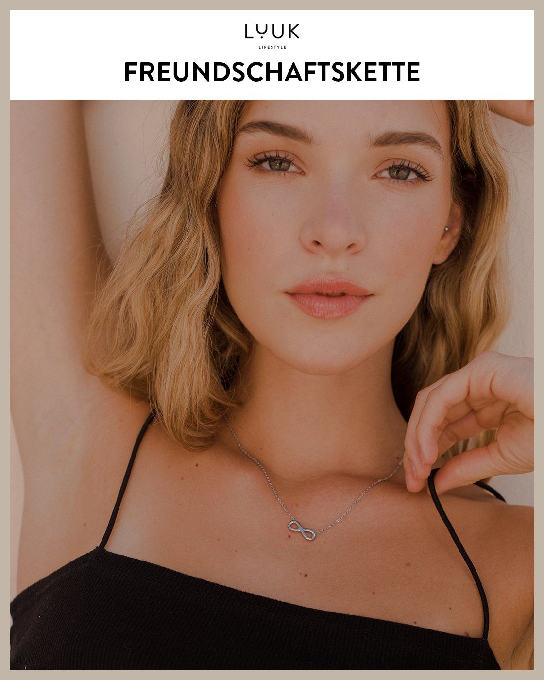 LUUK LIFESTYLE Freundschaftskette Infintiy, Symbol für unendliche Freundschaft & Verbundenheit