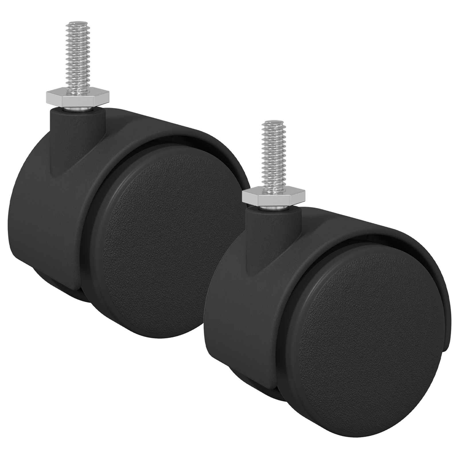 Stuhlrolle Rollen 2 pcs Schwarz 40,1 x 37,8 mm PP und Eisen