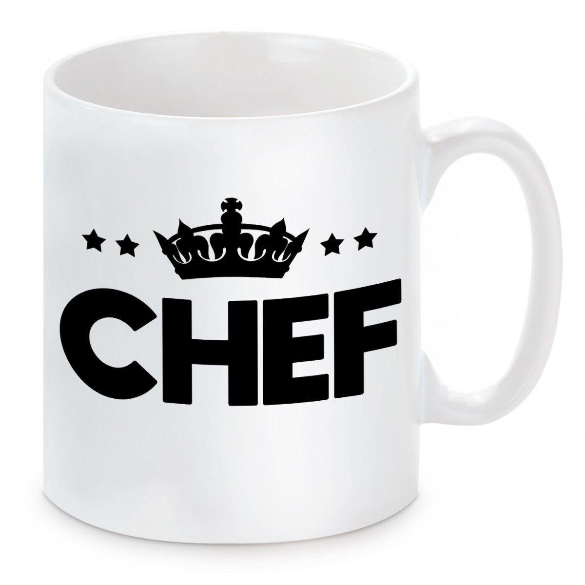 Herzbotschaft Tasse Kaffeebecher mit Motiv Chef, Keramik, Kaffeetasse spülmaschinenfest und mikrowellengeeignet