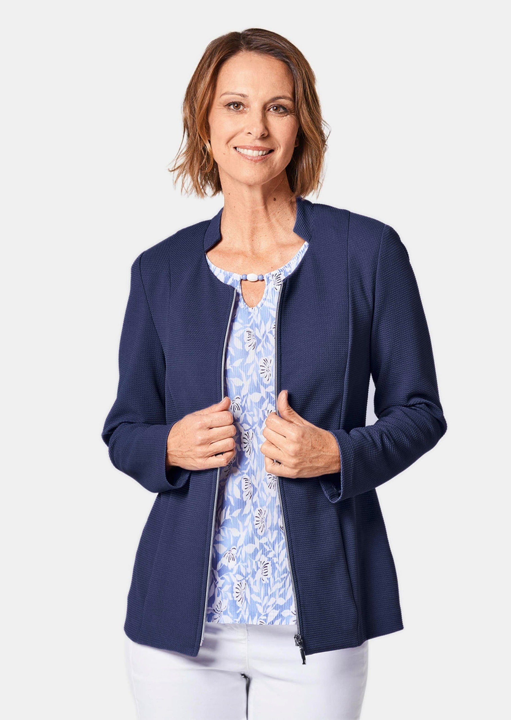 Jerseyblazer Kurzgröße: Blazer in leicht elastischer Qualität