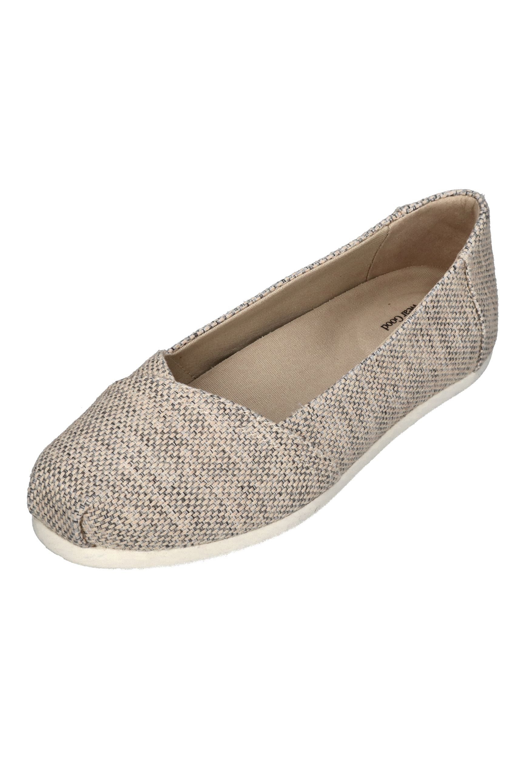 TOMS ALPARGATA BALLET Ballerina Fog Textured Melange