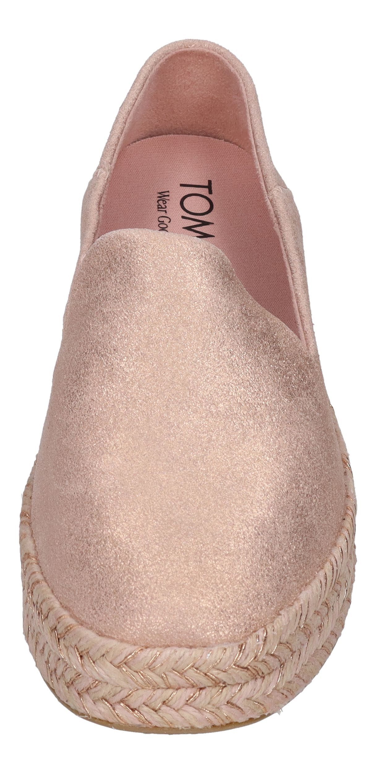 TOMS CAROLINA Espadrille Pale Rose Metallic