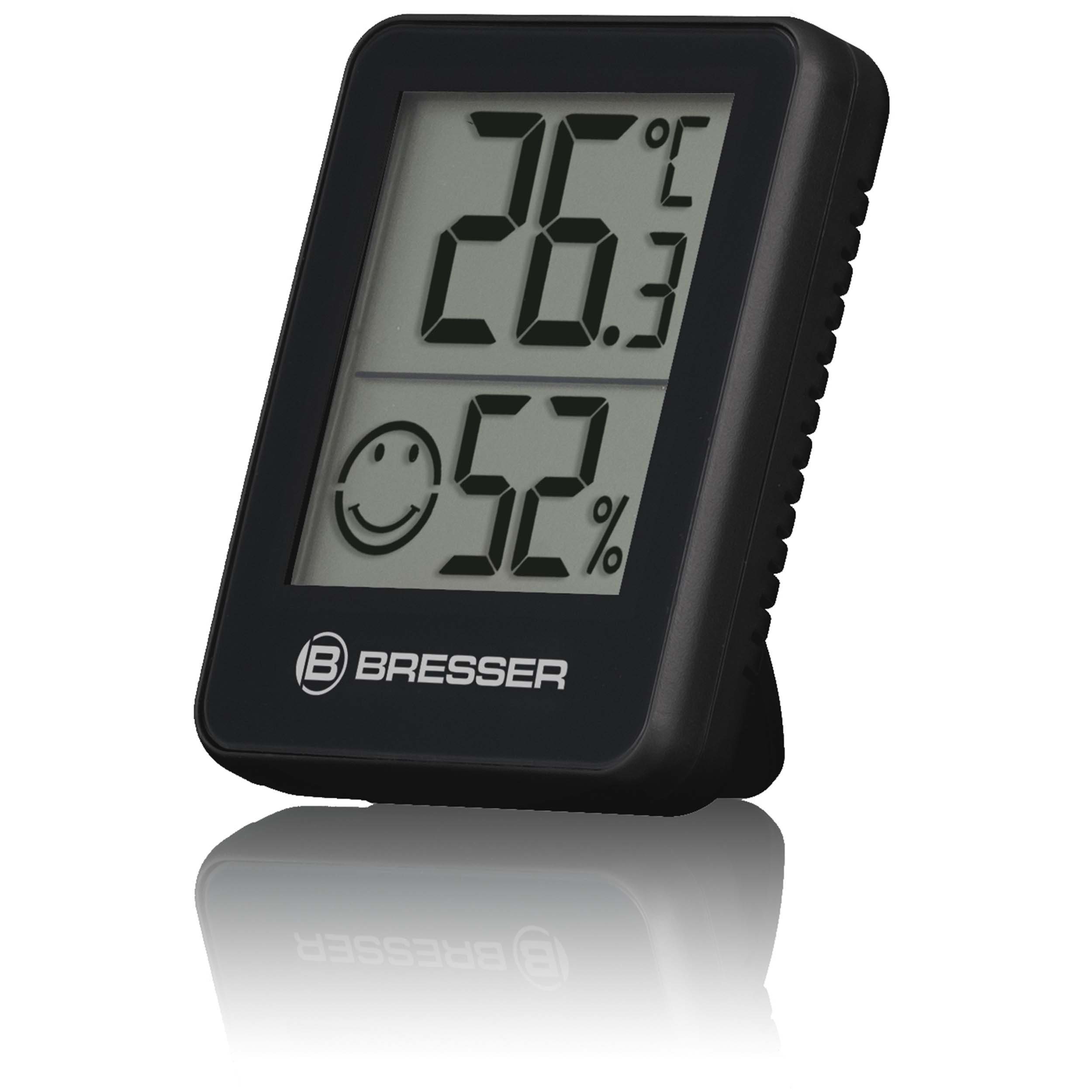 BRESSER Hygrometer ClimaTemp Thermo-Hygro Indikator 3er Set schwarz – Bild 4 von 5