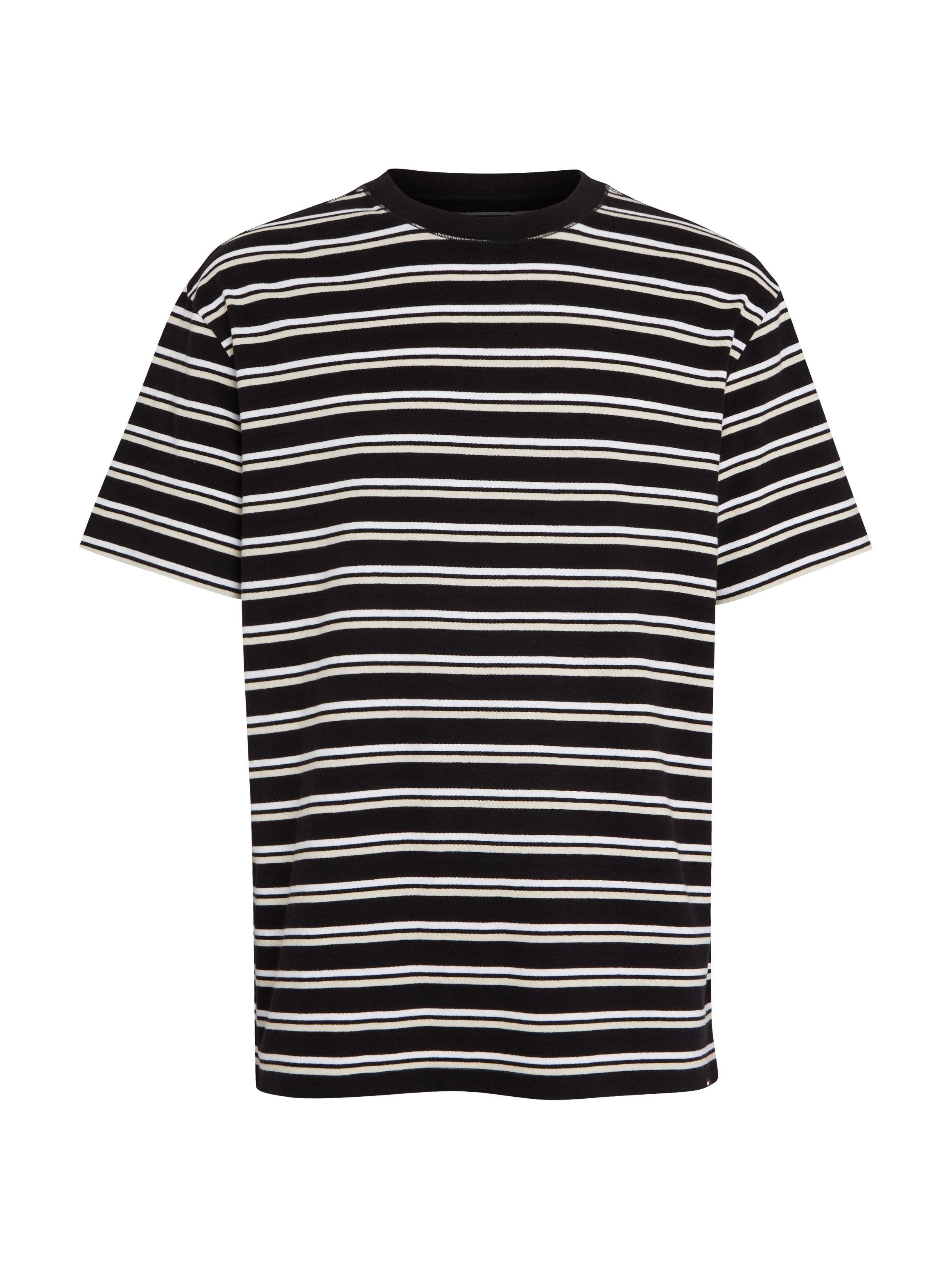 Tommy Jeans T-Shirt Streifen TJM / mehrfarbigen STRIPE Black TEE EASY Multi REG mit