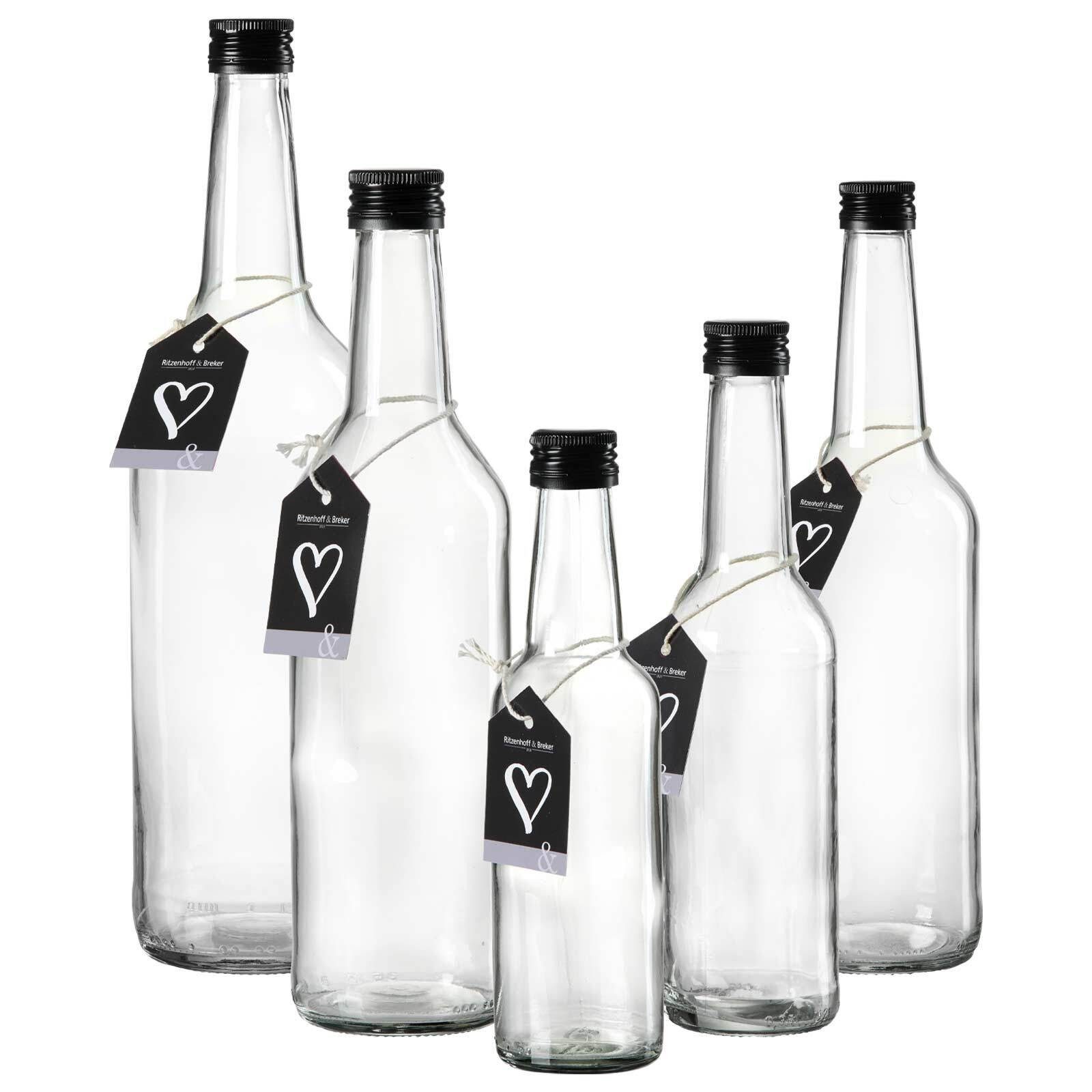 Ritzenhoff & Breker Vorratsglas Mara Flaschen-Set 5-tlg., Glas, (5-tlg)