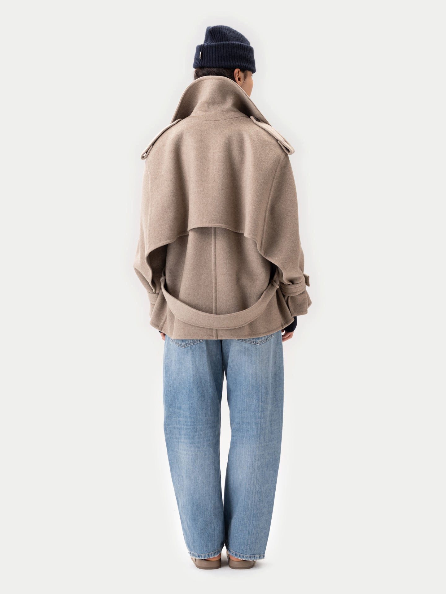 GOBI Cashmere Wollmantel Kaschmir Peacoat im Trench-Stil