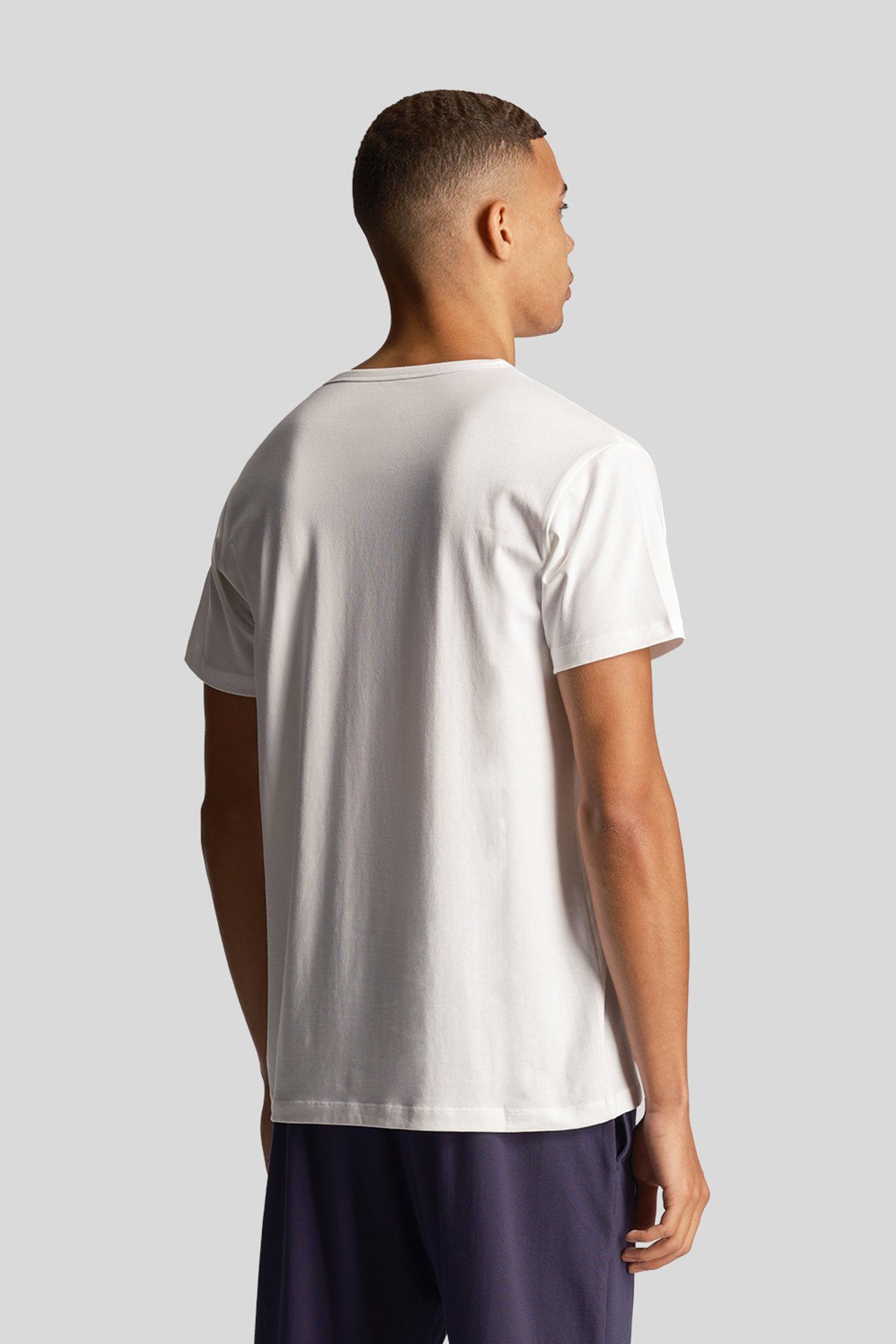 Mittelgrau T-Shirt Scott & meliert/ Weiß Farben Basic Lyle (3Er-Set) Tiefschwarz/