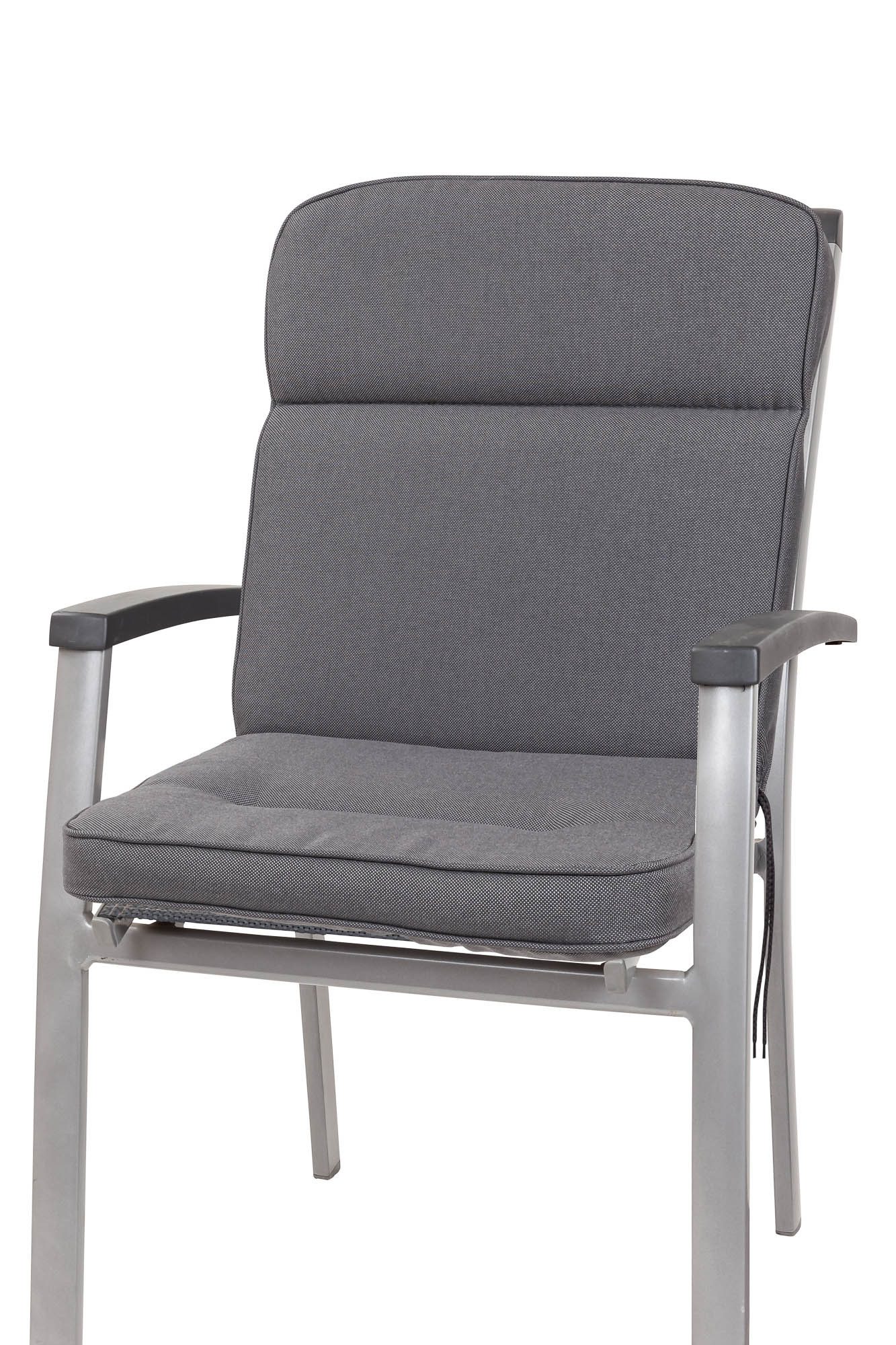 KETTtex Sesselauflage Niederlehner Alicante 2328 dunkelgrau 100x50x7 cm wasserabweisend