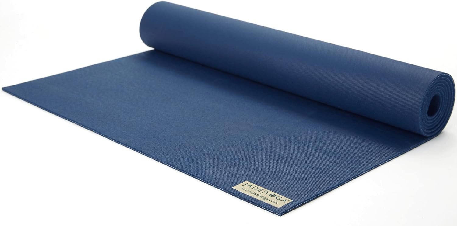 Jadeyoga Yogamatte Jade Travel 1/8'' 68'' (3mm, 173cm) Midnight Blue, NICHT DIREKTER SONNENEINSTRAHLUNG AUSSETZEN.