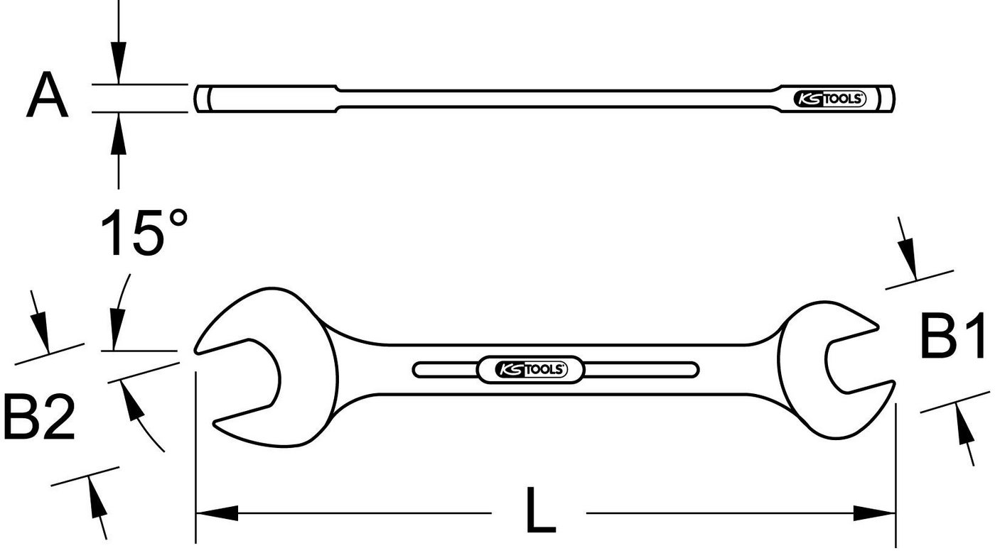 Thumbnail - KS Tools Maulschlüssel Doppel-Maulschlüssel, 8x9mm