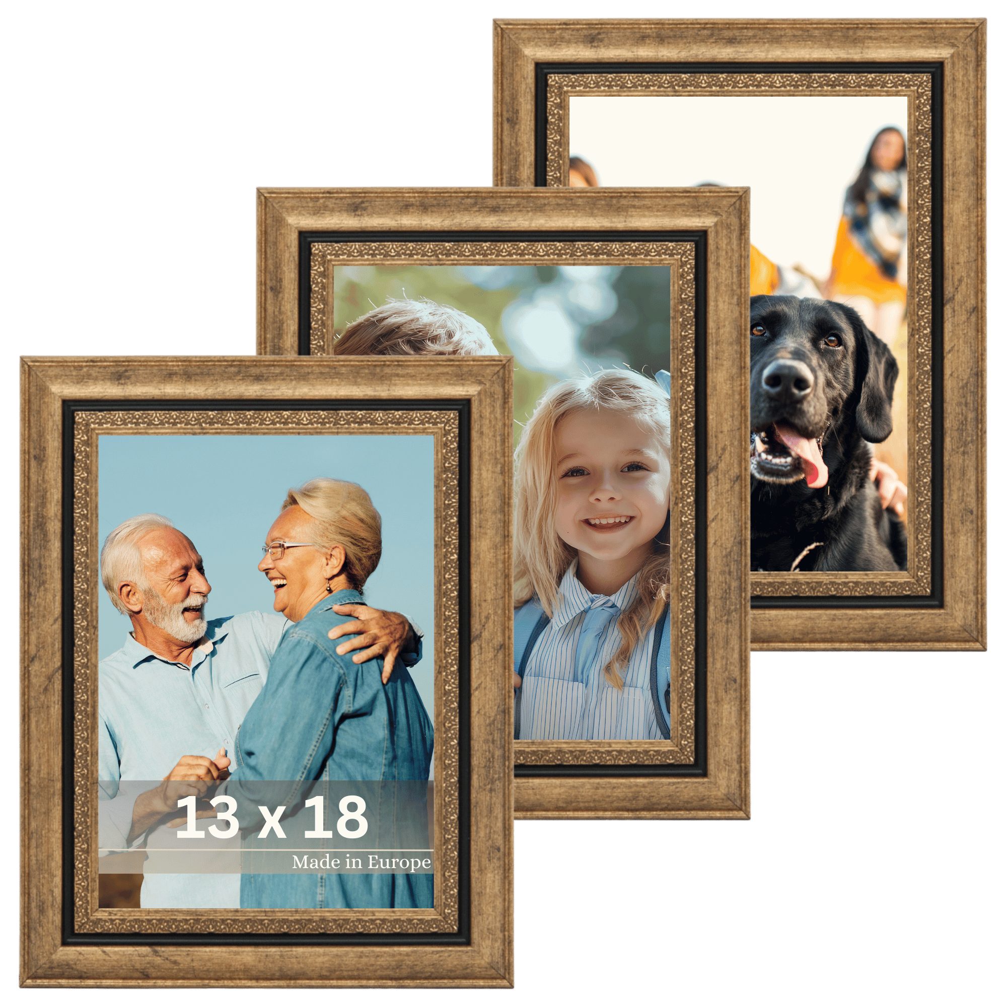 Victor (Zenith) Bilderrahmen Boho, Bilderrahmen Set Gold 13x18 cm, Bilderra günstig online kaufen