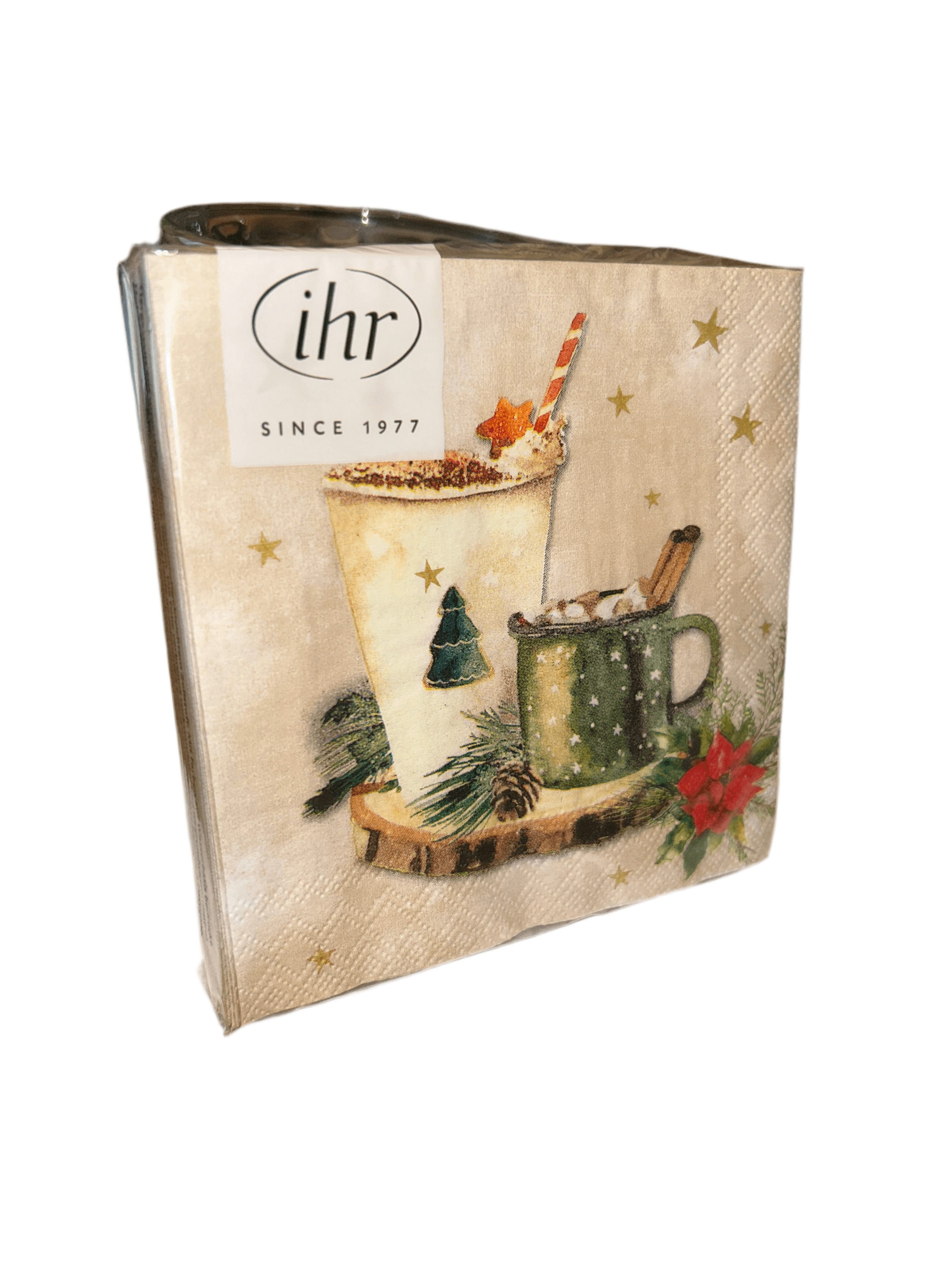 IHR Papierserviette Cocktailservietten 25x25 cm " Weihnachtsgetränke/X-Mas Drinks " von ih