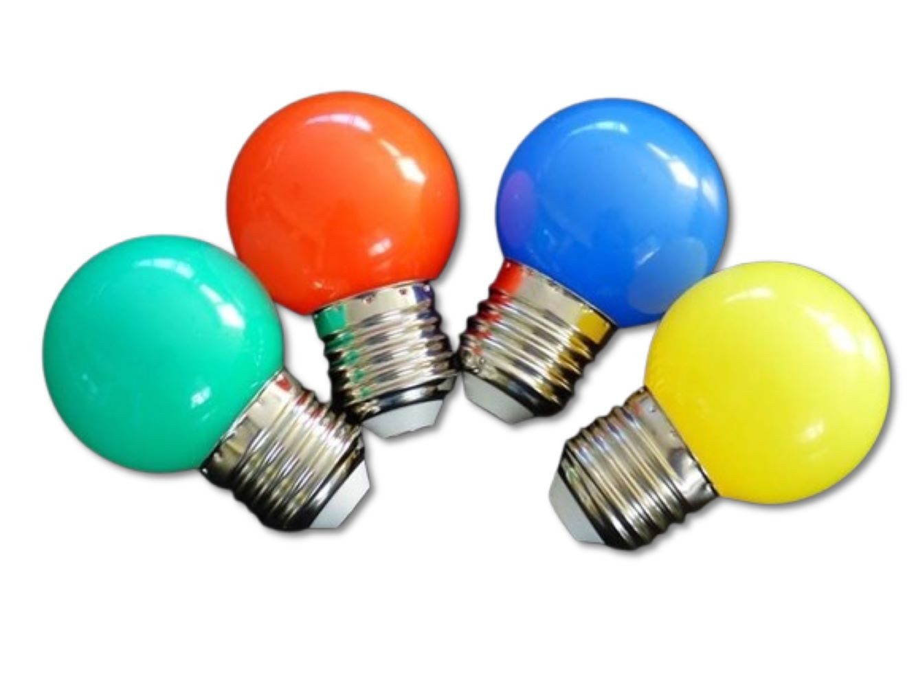 Lichtideen LED-Leuchtmittel 8159 LED Tropfen bunt 100er Set in den Farben je25xrot/gelb/grün/blau, Xenon / Mehrfarbig