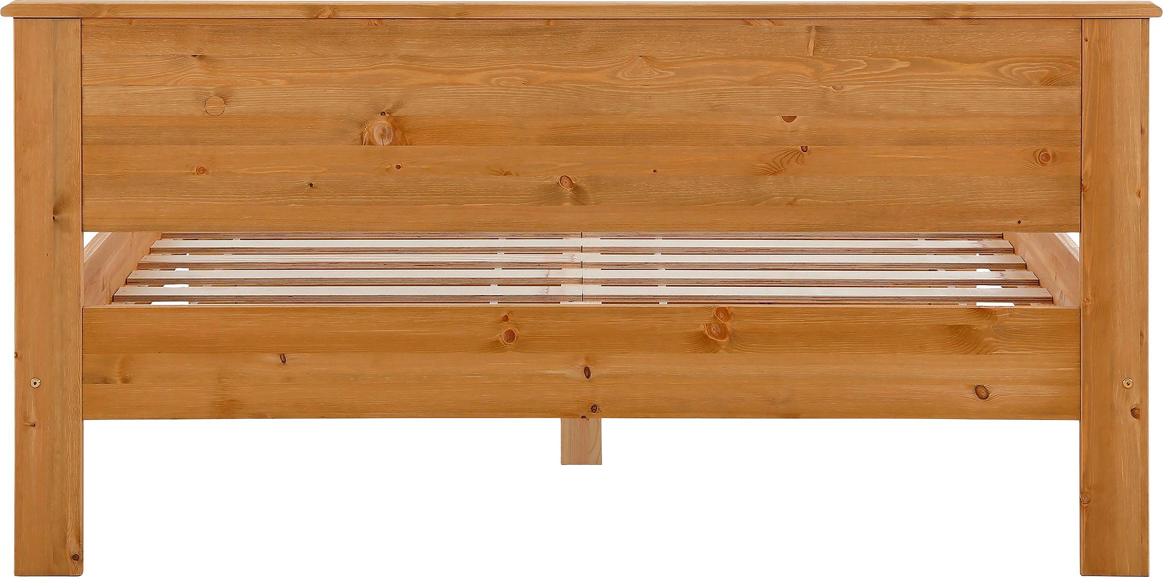 OTTO home Massivholzbett Madrid, Landhausstil, hohe Belastbarkeit! (Breite/Belastbarkeit 180cm/220 KG, 160cm/200 KG, 90cm/=120 KG), mit Rollrost, aus massivem K – Bild 5 von 5
