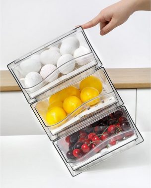 Novzep Küchenorganizer-Set Kühlschrank Organizer,stapelbar wiederverwendbar Aufbewahrungsbehälter, (2-tlg)