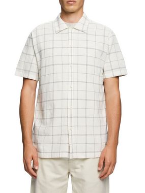 Esprit Kurzarmhemd Kurzarm-Hemd aus 100% Baumwolle