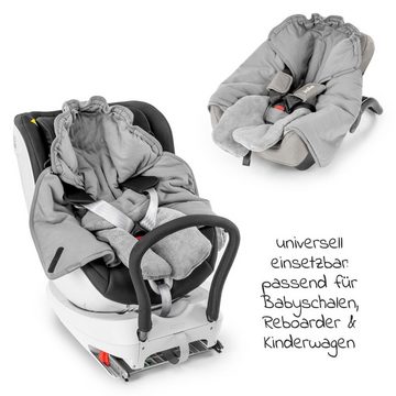 Zamboo Fußsack Grau, Baby Einschlagdecke Somner leichte Decke für Babyschale / Maxi Cosi