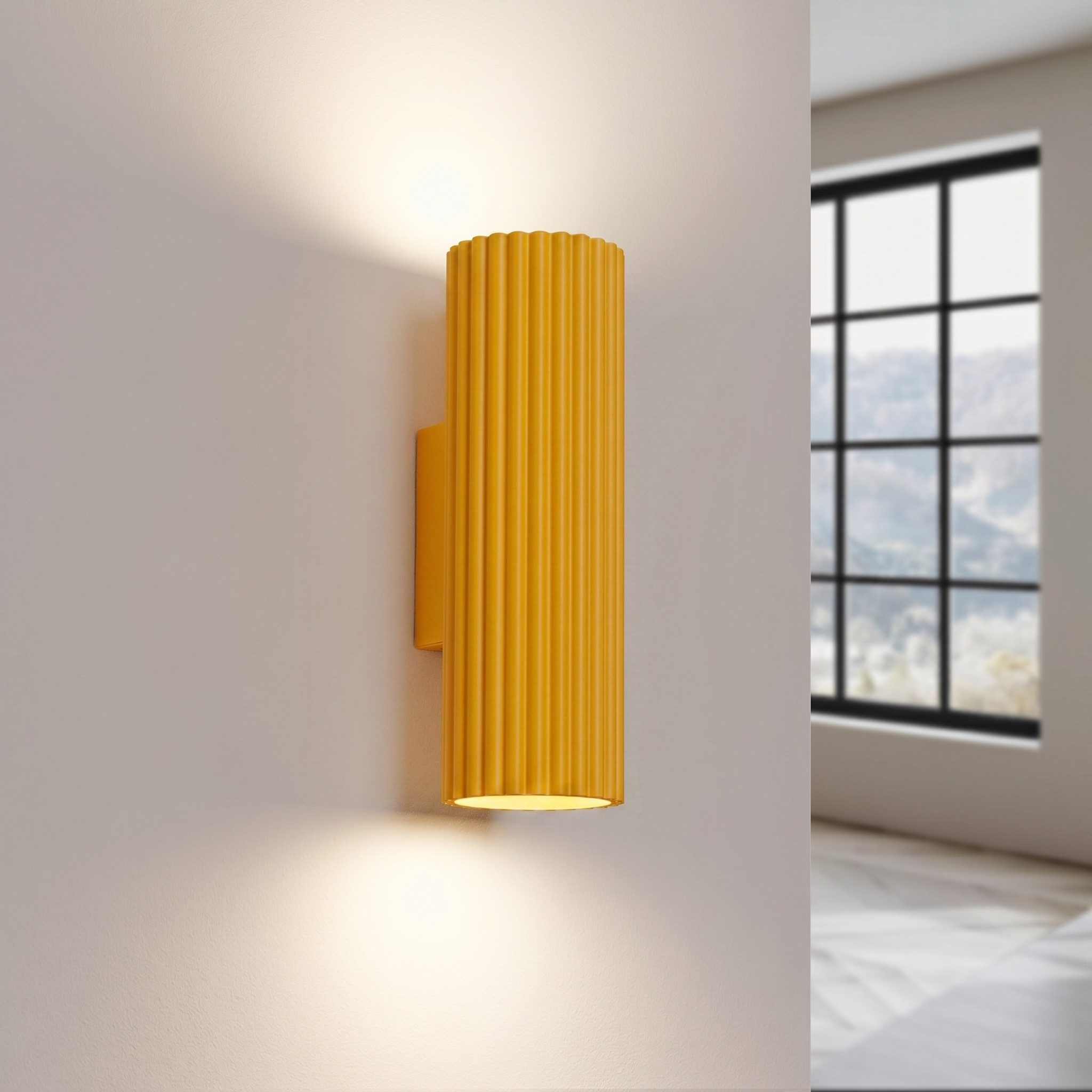 SOLLUX lighting Wandleuchte Wandleuchte KARBON 20 gelb, Nicht enthalten