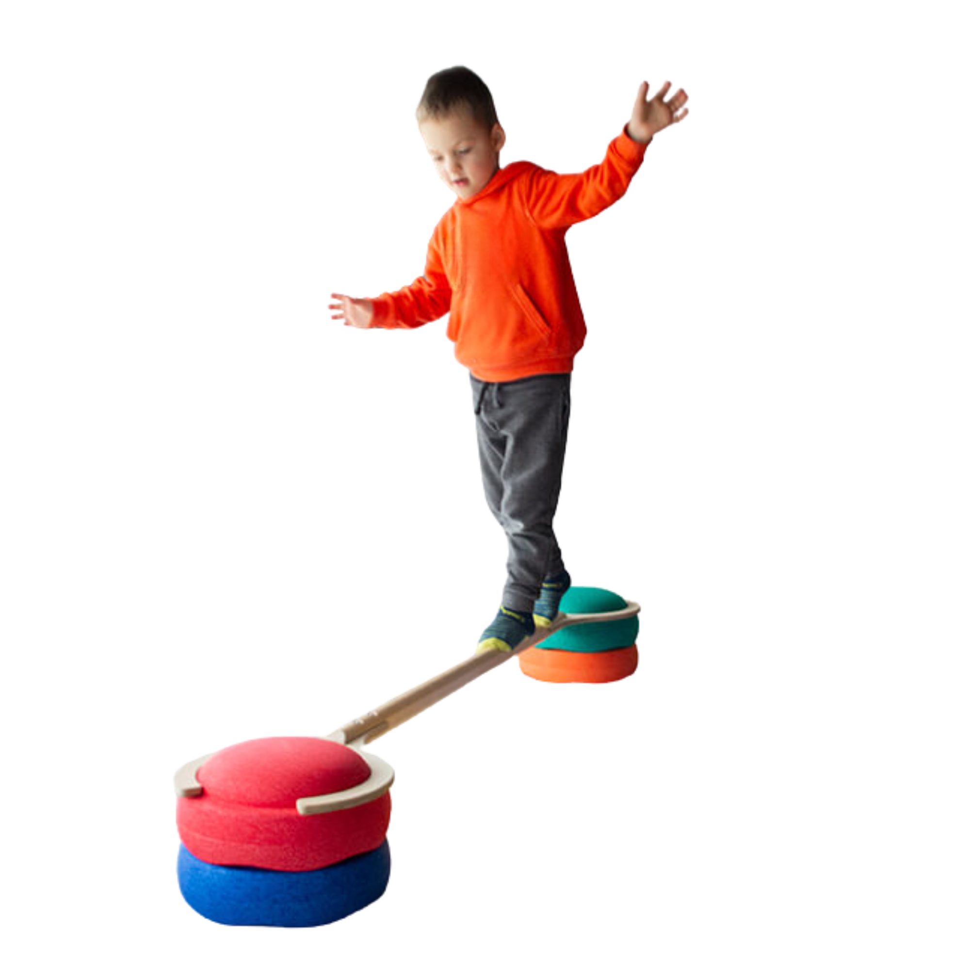 pedalo® Balanceboard Stapelbaustein Balancierstange / Gleichgewicht Parcours / Kinder, Passend zu den original Stapelstein, FSC zertifiziertem Birkenholz