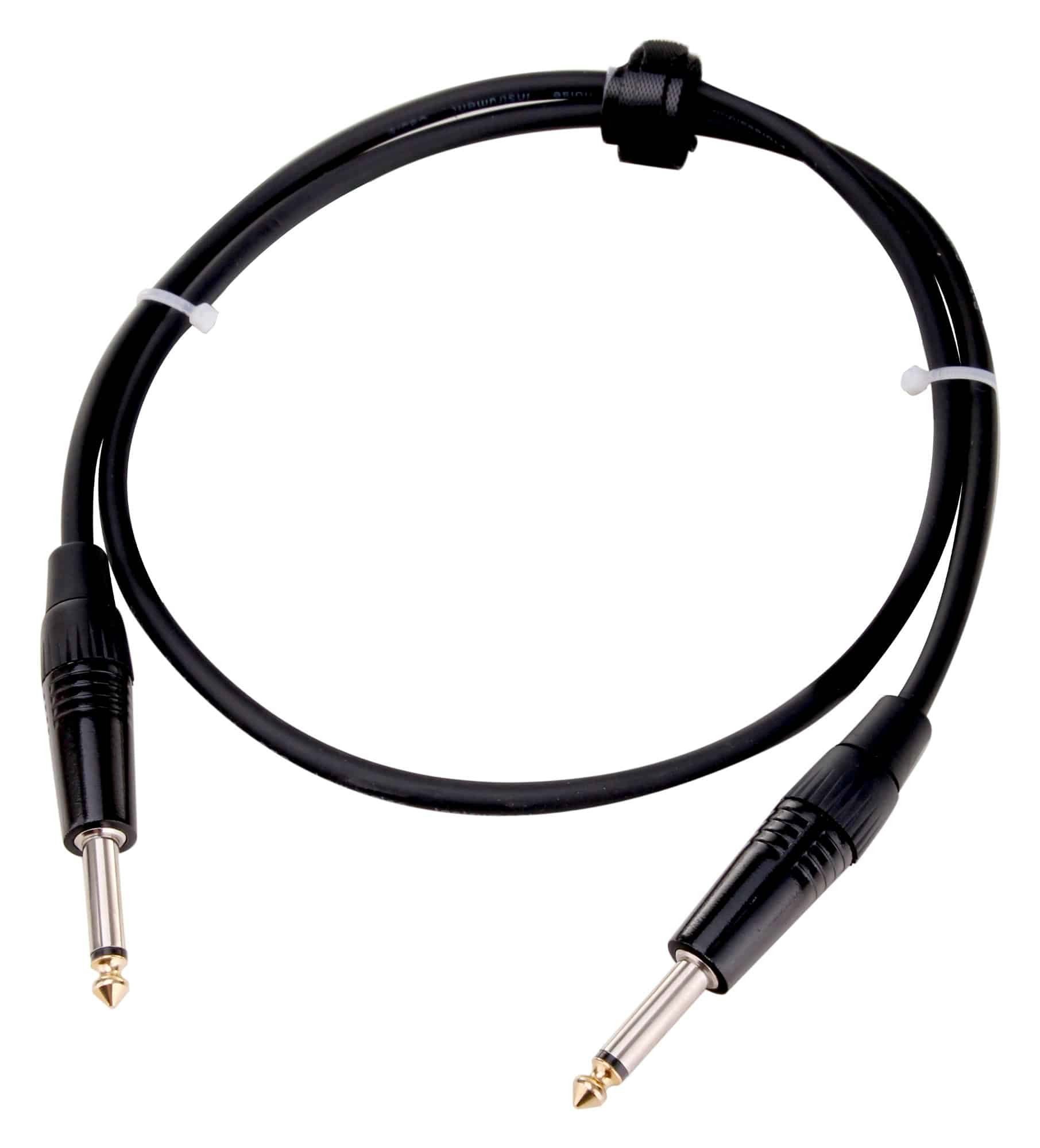Gitarrenkabel 1m - Ideal als Verbindungskabel zwischen Effektgeräten Instrumentenkabel