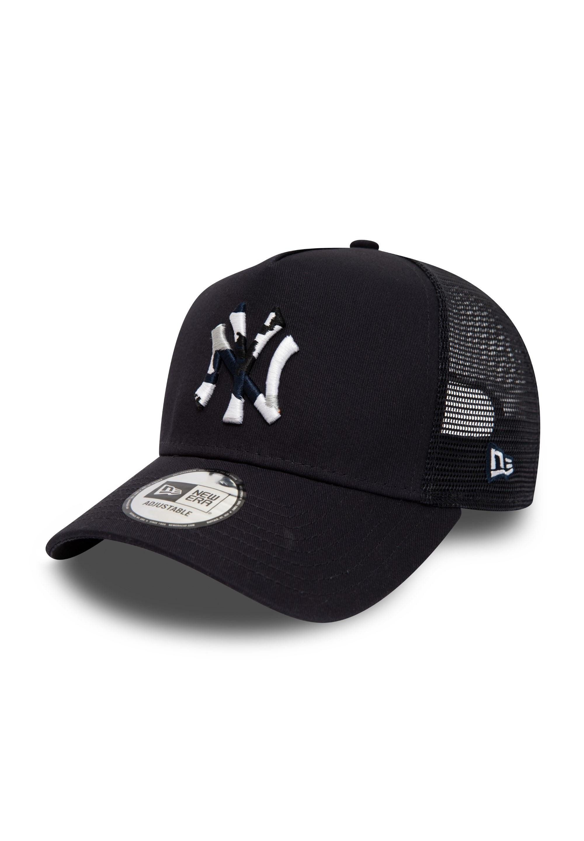Baseball Cap New York Yankees MLB Camo Infill Navy A-Frame Adjustable Trucker Cap N