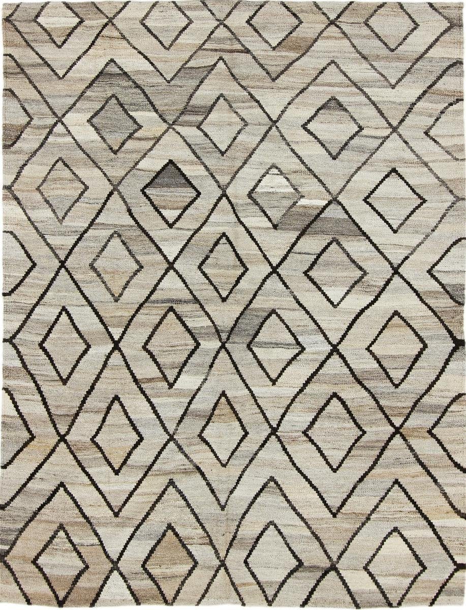 Orientteppich Kelim Afghan Berber Design 152x194 Handgewebter Moderner, Nain Trading, rechteckig, Höhe: 3 mm