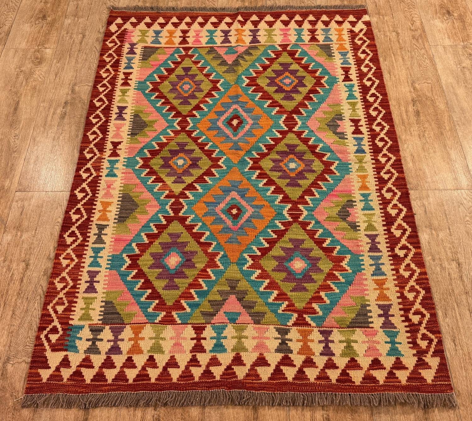 Rug Studios Teppich KELIM ORIGINAL HANDGEARBEITET, Rechteckig, Höhe: 5 mm, Handgewebt, 101 x 148 cm, Multi