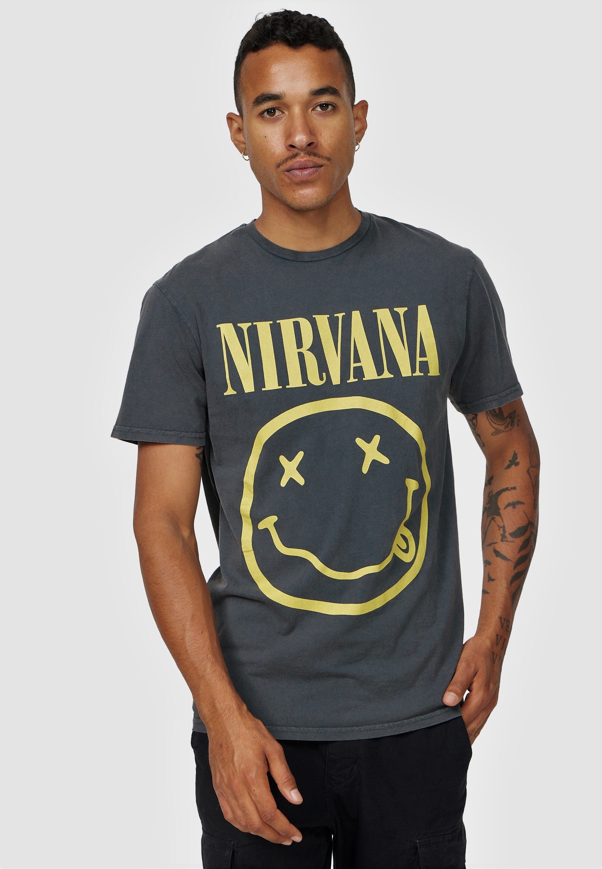 GOTS Face zertifizierte Smiley Bio-Baumwolle Recovered T-Shirt Nirvana
