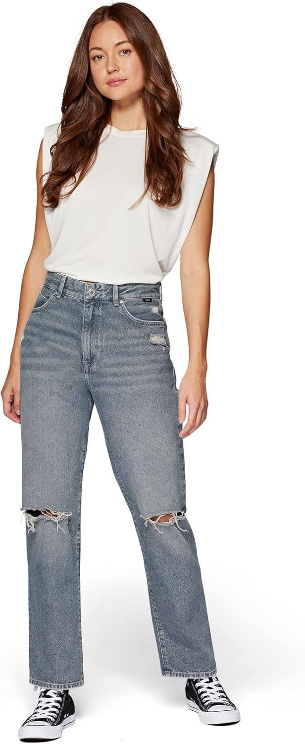 Mavi Dad-Jeans Berlin 5-Pocket-Style, Boyfriend Pants, leichtem Blauton