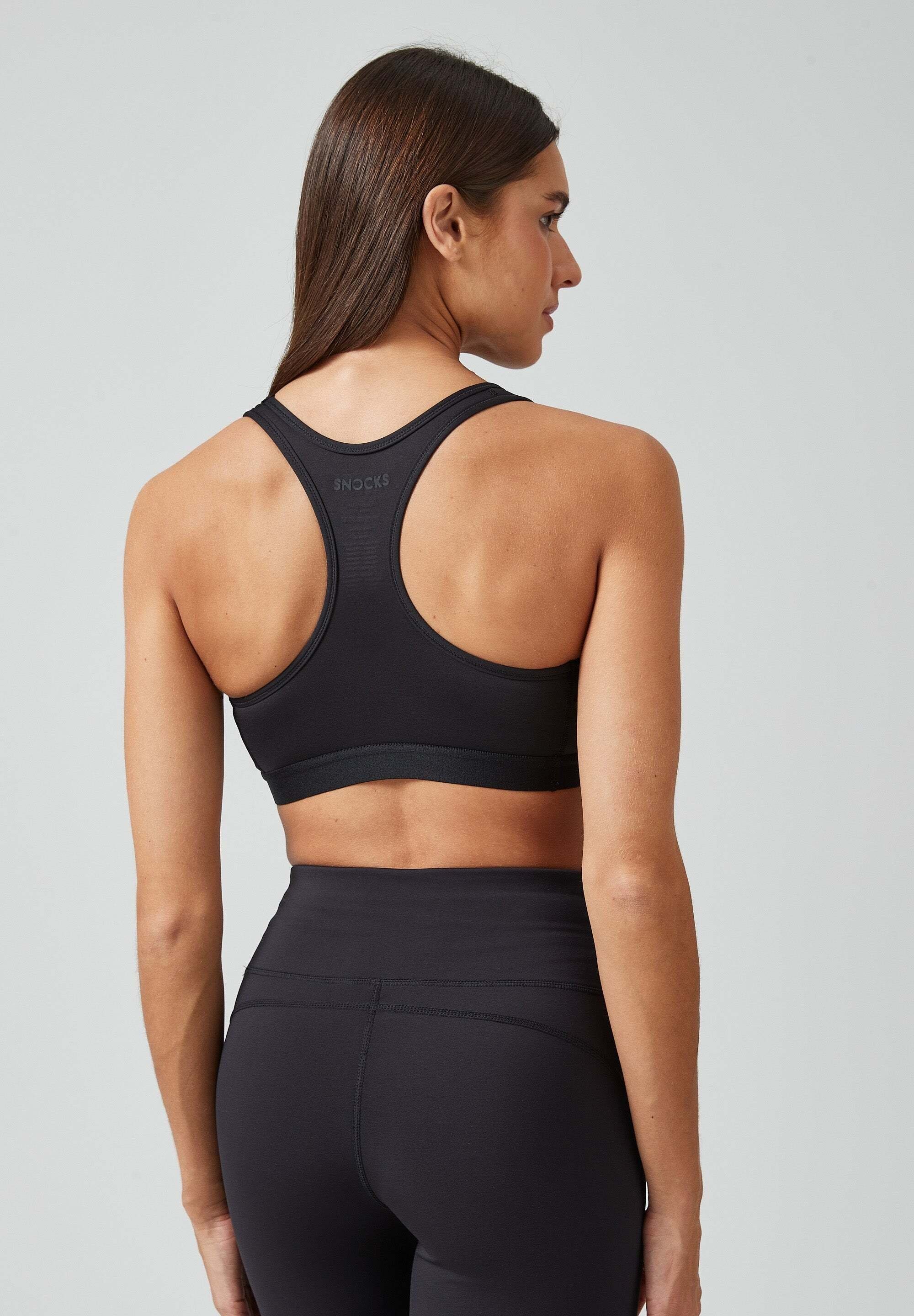SNOCKS Sport-BH Sports Bra (1-tlg) aus recyceltem Polyester, doppellagige Vorderseite, Racer Back