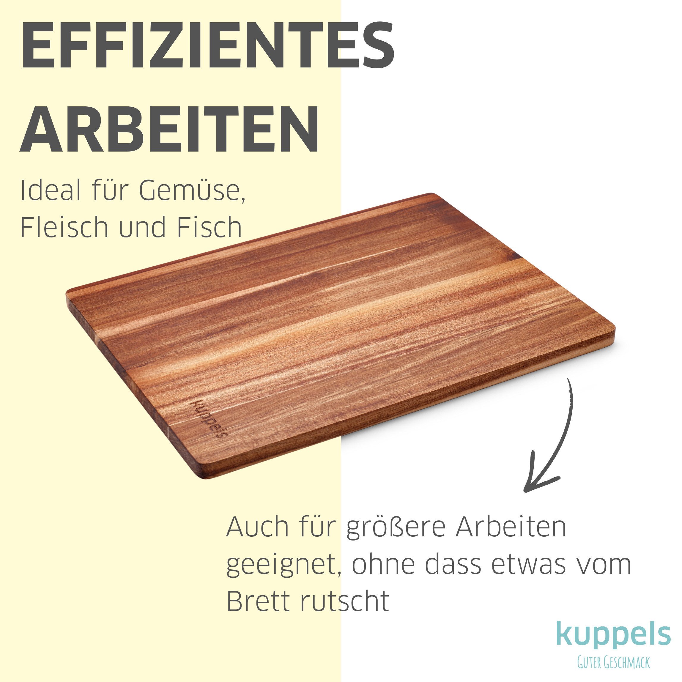 Kuppels Schneidebrett SLICE, Akazienholz, (1, 1-St), aus Akazienholz