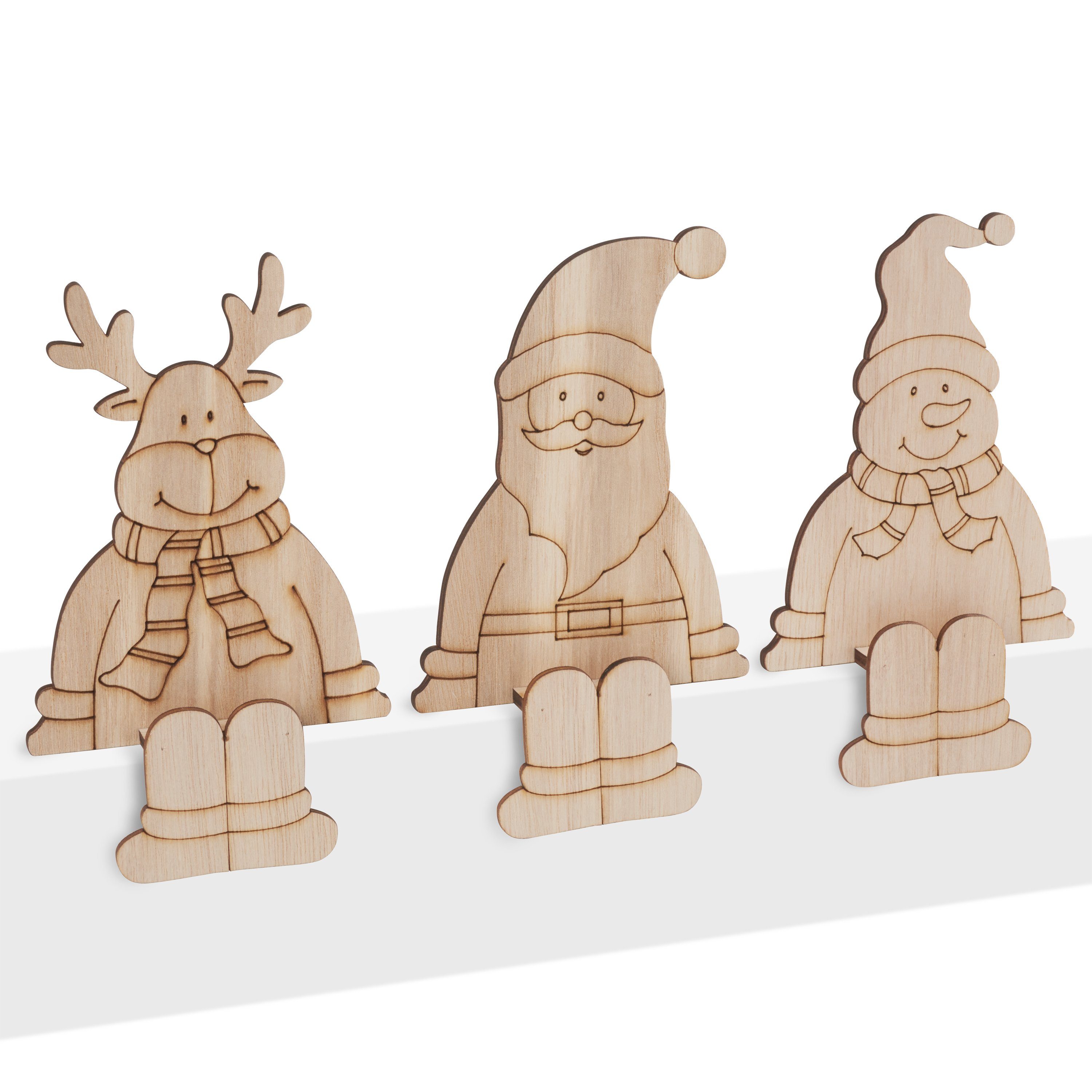 Dekoobjekt Kantenhocker Weihnachtstrio