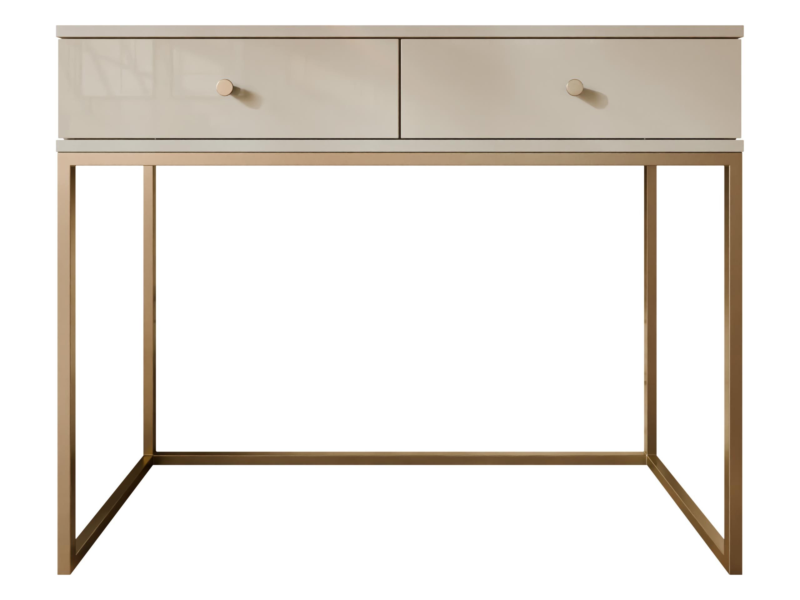 MIRJAN24 Schminktisch Esipix (mit zwei Schubladen), 100x40x80 cm, Untergestell aus Stahl